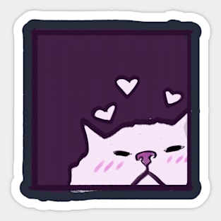 Meow cat  lover cute Sticker